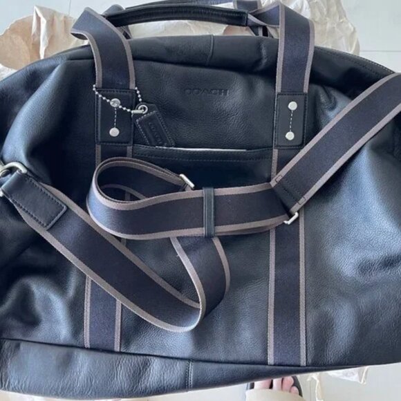 Brown Leather Men's Coach Duffle - Picture 6 of 6